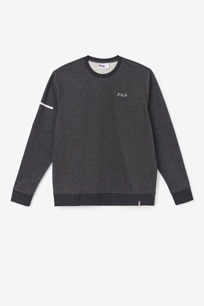 Fila Sweatshirt Mens Black - Commuter Crew - Philippines 1293850-BQ